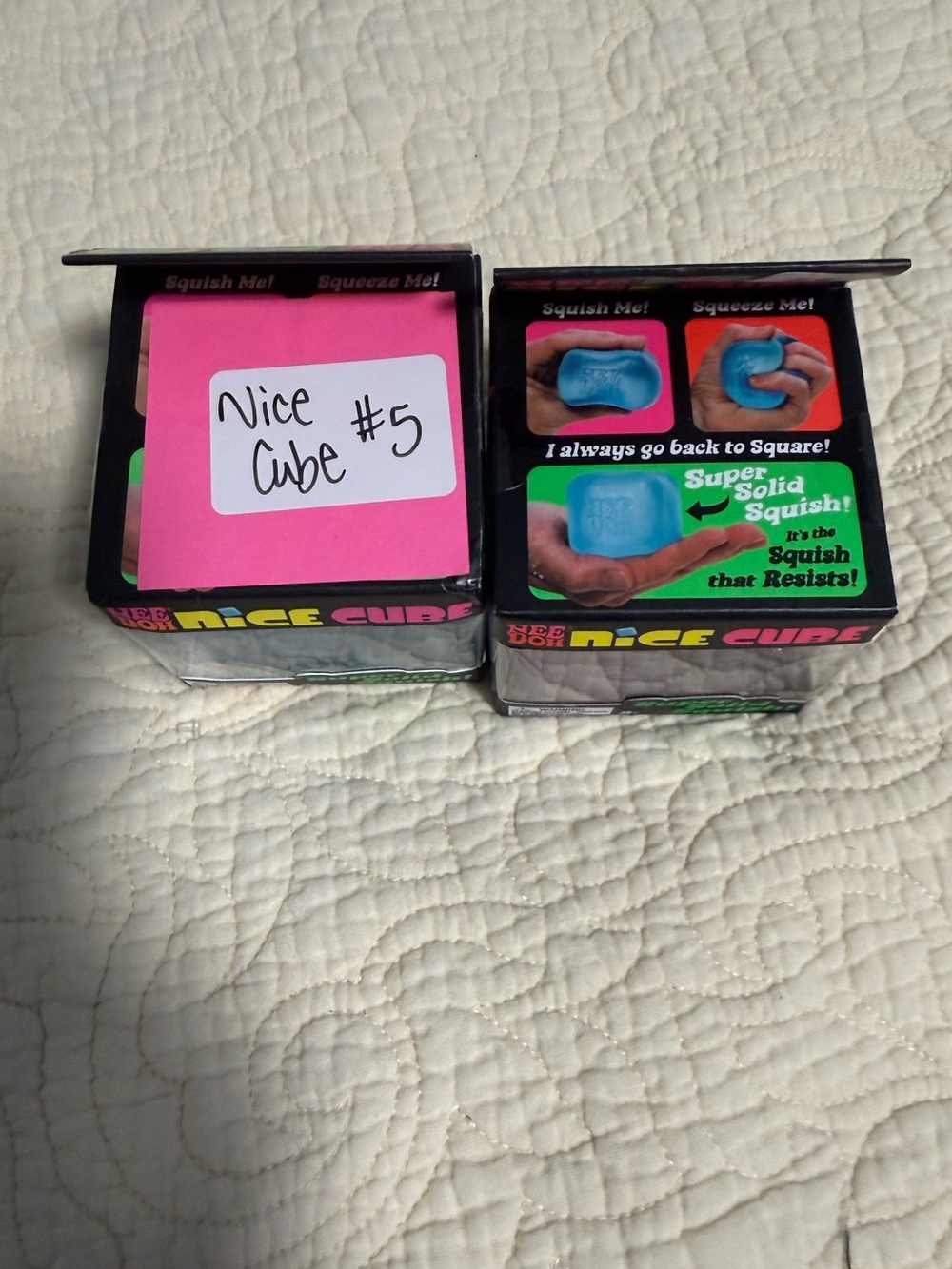 Nee Doh VIRAL Nice Cube Super Solid Squish! You pick one purple or blue! NWB - Picture 7 of 7
